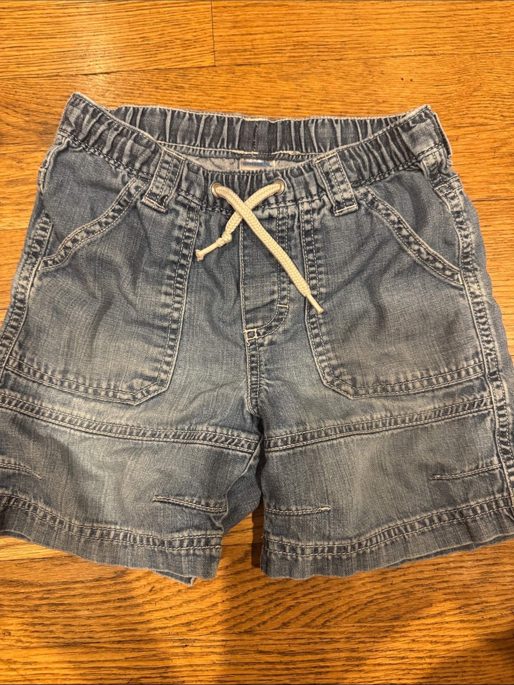 Gymboree Light Blue Denim Drawstring Shorts